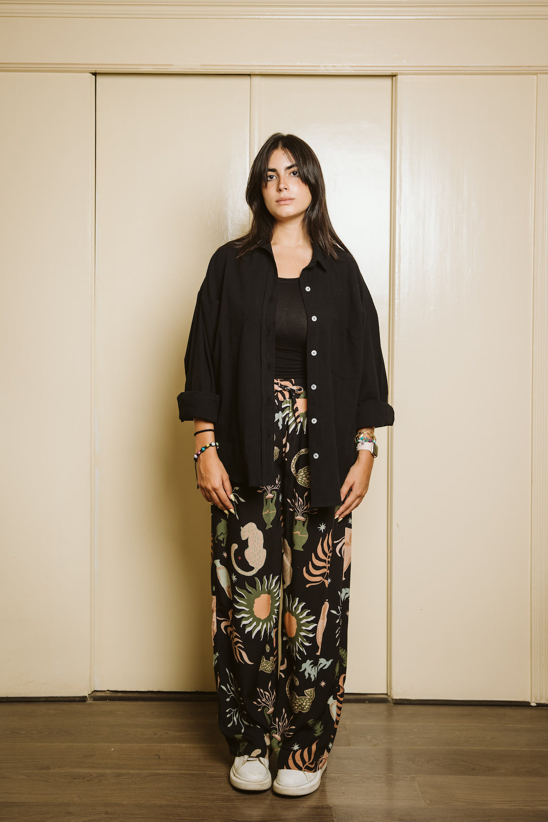 Image of Black Breeze On Through Linen Shirt